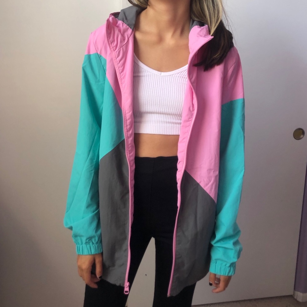 Geometric Rain Jacket